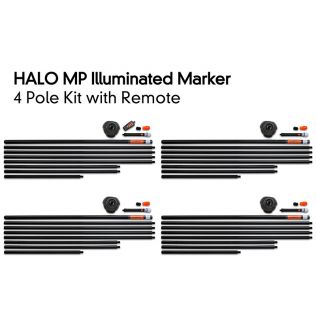 Комплект 4 Стаціонарних Маркерних Буїв з Пультом Fox Halo Illuminated Marker 4 Pole Kit Including Remote  