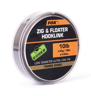 Поводочный для Зиг-Рига Fox Edges Zig & Floater Hooklink Trans Khaki 