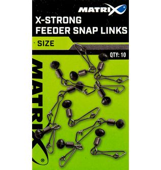 Інлайн Вертлюг з Застібкою Matrix X-Strong Feeder Bead Snap Links